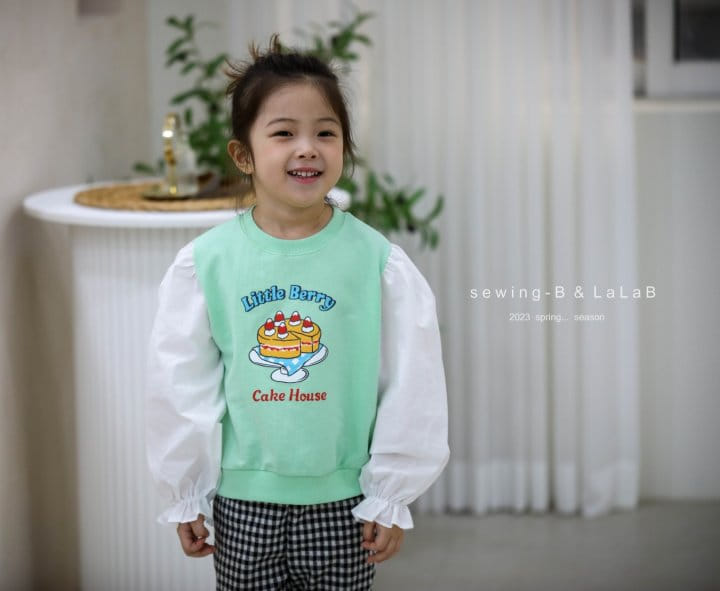 Sewing B - Korean Children Fashion - #kidsshorts - Cake Sweatshirt - 6