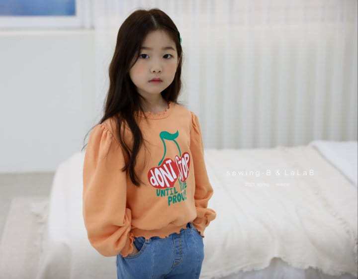 Sewing B - Korean Children Fashion - #kidzfashiontrend - Cherry Puff Sweatshirt - 9