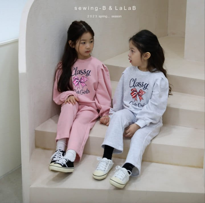 Sewing B - Korean Children Fashion - #littlefashionista - Ribbon Top Bottom Set - 6