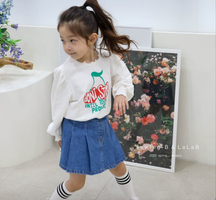 Sewing B - Korean Children Fashion - #littlefashionista - Cherry Puff Sweatshirt - 11