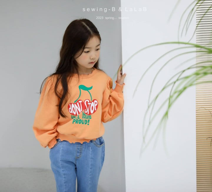 Sewing B - Korean Children Fashion - #magicofchildhood - Cherry Puff Sweatshirt - 12