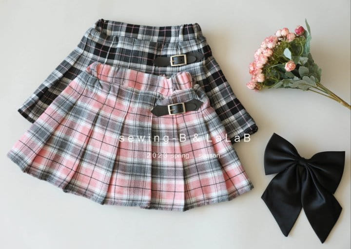 Sewing B - Korean Children Fashion - #prettylittlegirls - Bijou Check Skirt