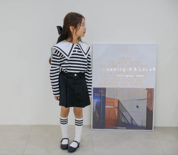 Sewing B - Korean Children Fashion - #stylishchildhood - Big Collar Tee - 5