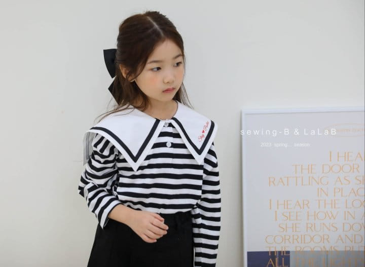 Sewing B - Korean Children Fashion - #todddlerfashion - Big Collar Tee - 4