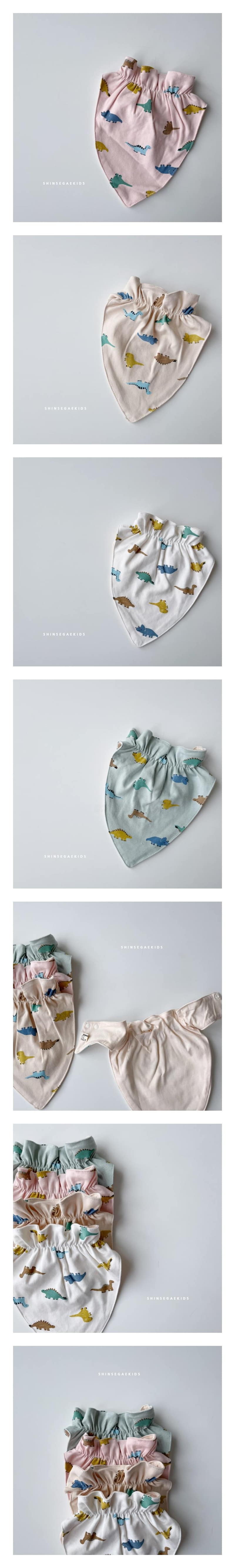 Shinseage Kids - Korean Baby Fashion - #babyboutiqueclothing - Dino Scarf Bib