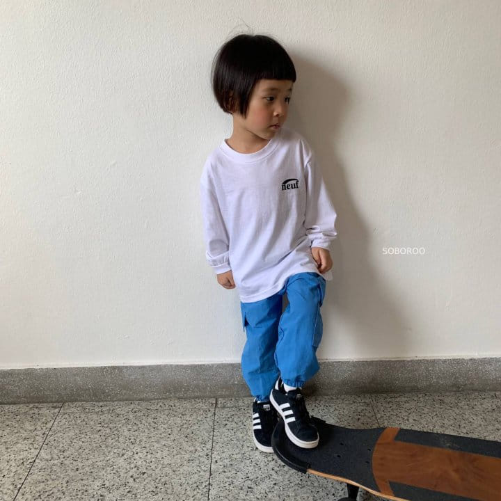 Soboroo - Korean Children Fashion - #kidsshorts - Single Logo Tee - 11