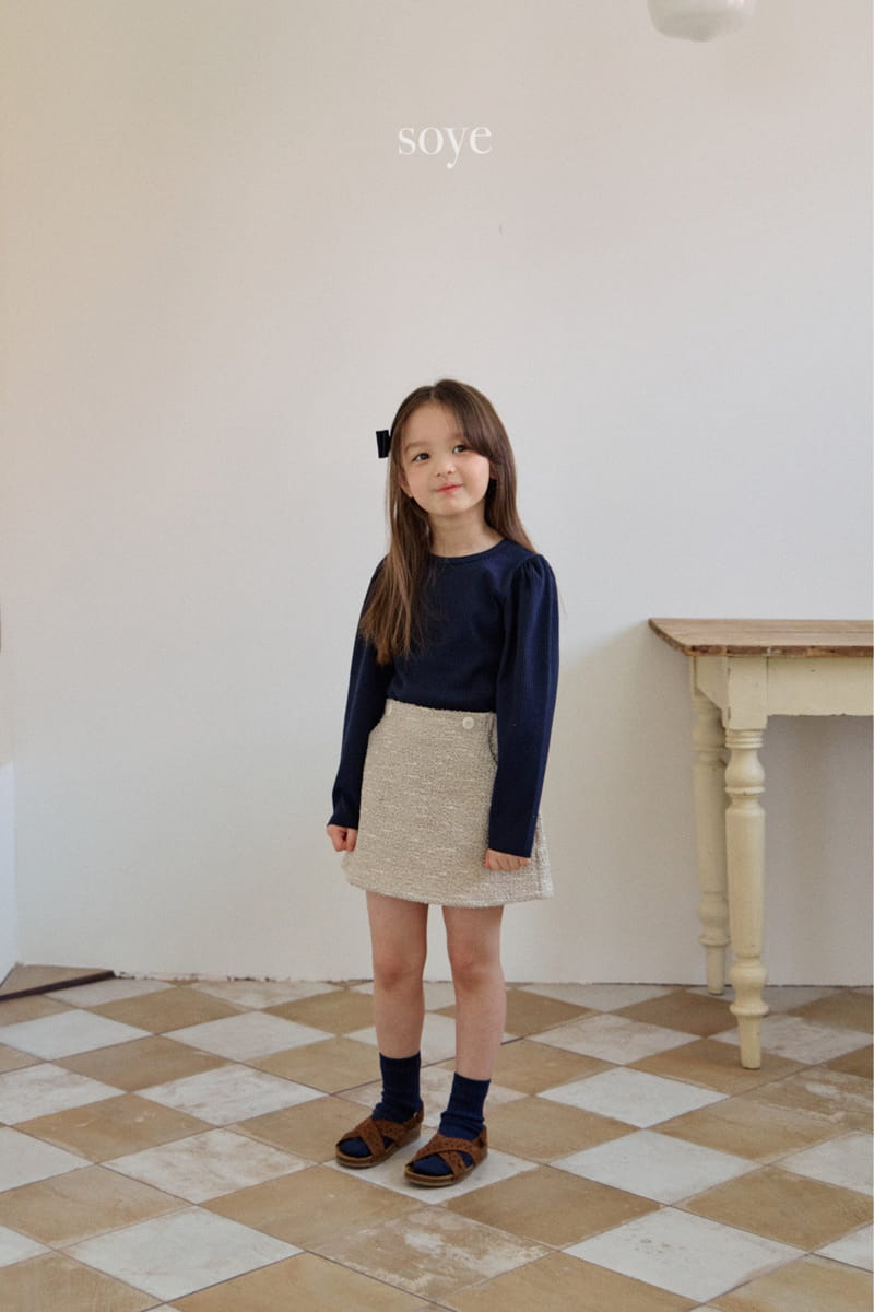 Soye - Korean Children Fashion - #designkidswear - Twid Button Skirt - 11