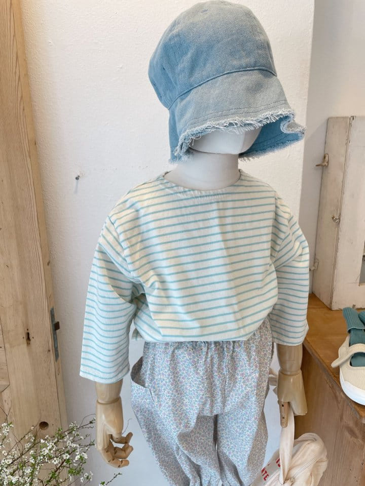 Studio M - Korean Children Fashion - #stylishchildhood - Stripes Slit Tee - 10