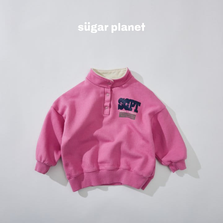 Sugar Planet - Korean Children Fashion - #designkidswear - Half Button Sweatshirt