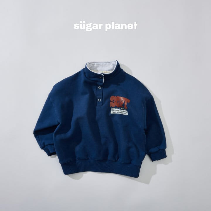 Sugar Planet - Korean Children Fashion - #discoveringself - Half Button Sweatshirt - 2