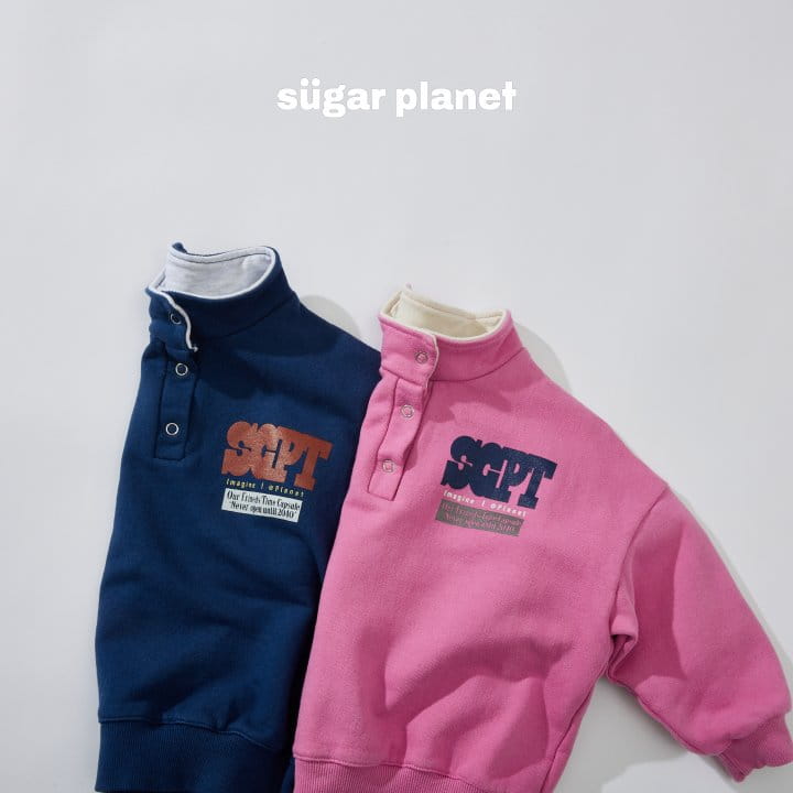 Sugar Planet - Korean Children Fashion - #kidsstore - Half Button Sweatshirt - 5