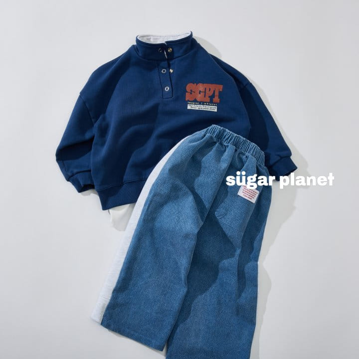 Sugar Planet - Korean Children Fashion - #kidzfashiontrend - Half Button Sweatshirt - 6