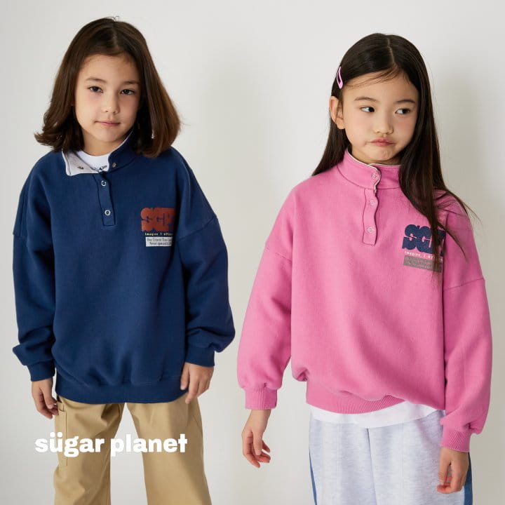 Sugar Planet - Korean Children Fashion - #littlefashionista - Half Button Sweatshirt - 8