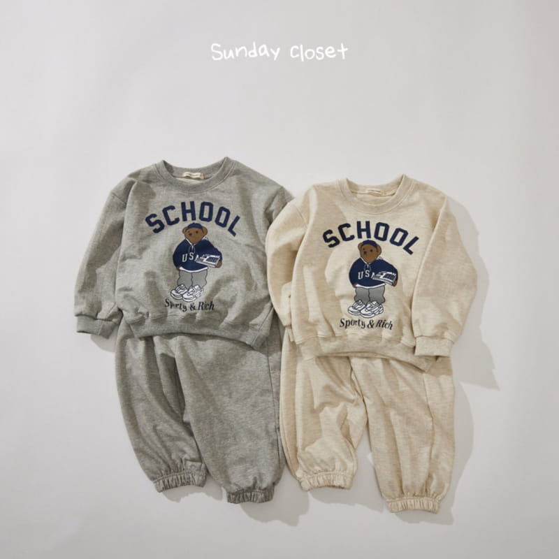 Sunday Closet - Korean Children Fashion - #childofig - Teddy Top Bottom Set - 7