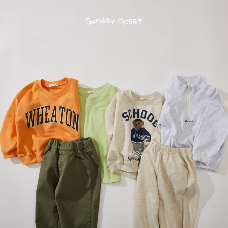 Sunday Closet - Korean Children Fashion - #childrensboutique - Studio Terry Top Bottom Set - 7