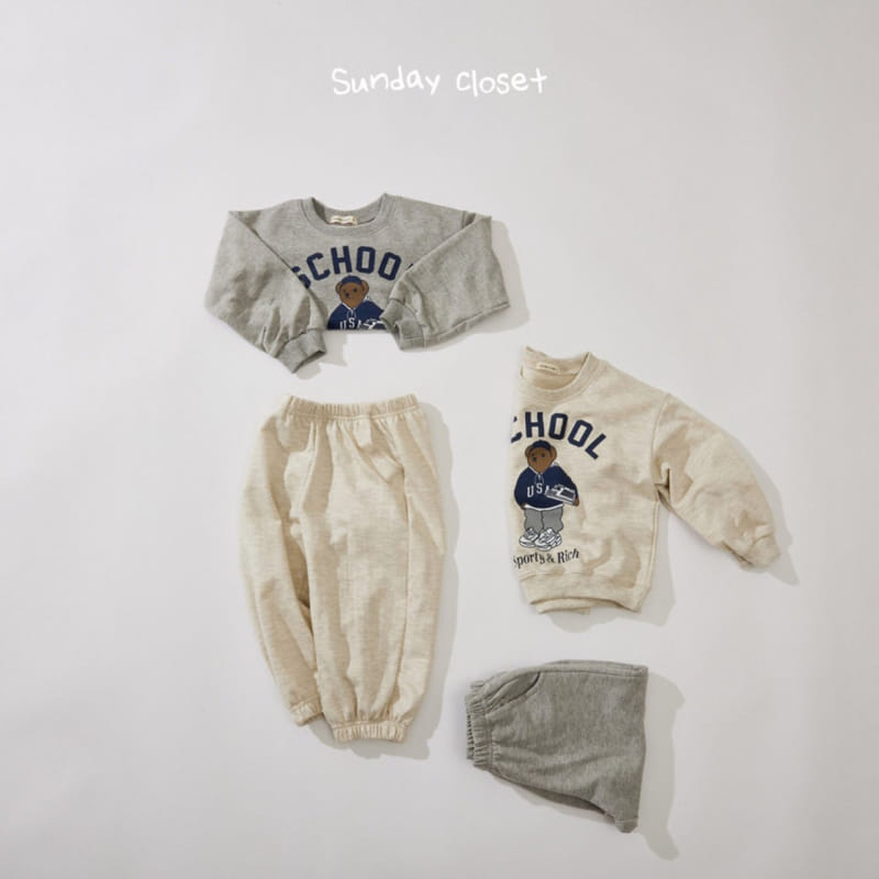 Sunday Closet - Korean Children Fashion - #minifashionista - Teddy Top Bottom Set - 2