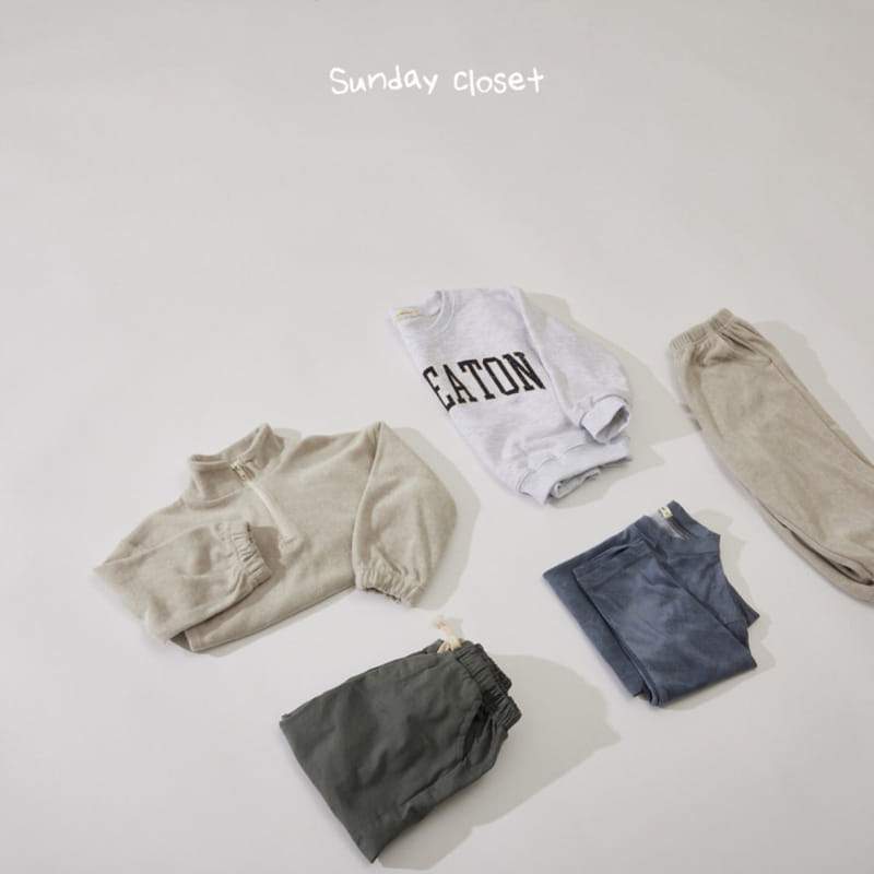 Sunday Closet - Korean Children Fashion - #todddlerfashion - Studio Terry Top Bottom Set - 3