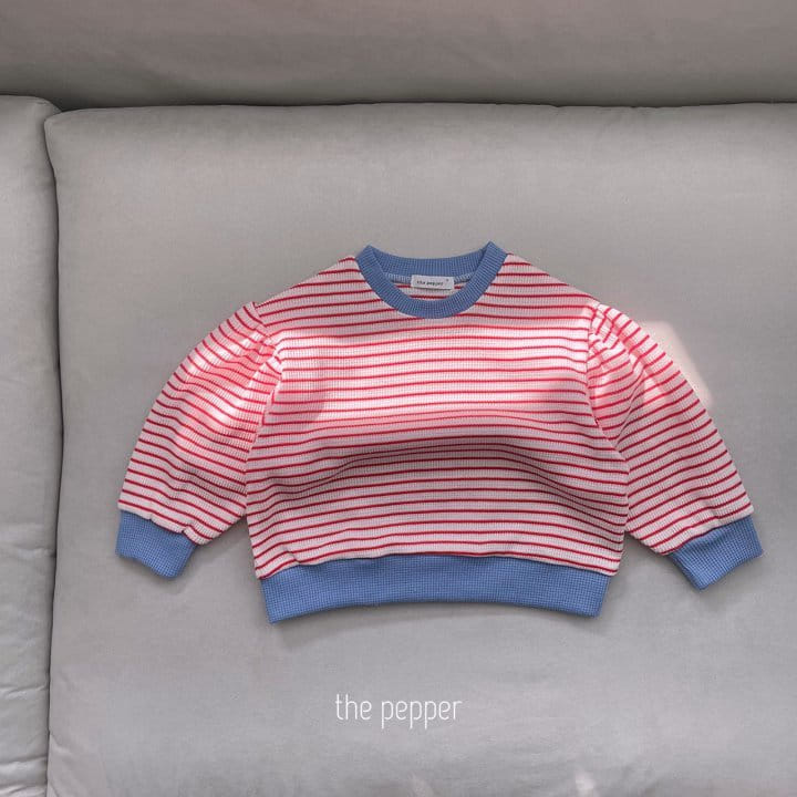 The Pepper - Korean Children Fashion - #childrensboutique - Stripes Waffle Sweatshirt with Mom - 10
