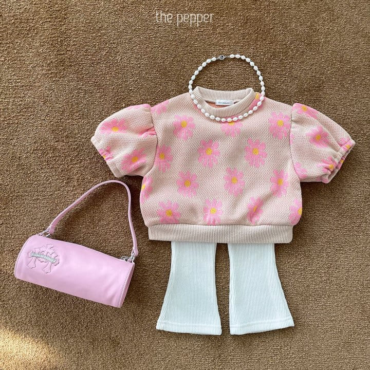 The Pepper - Korean Children Fashion - #designkidswear - Jacquard Puff Knit Tee with Mom - 10