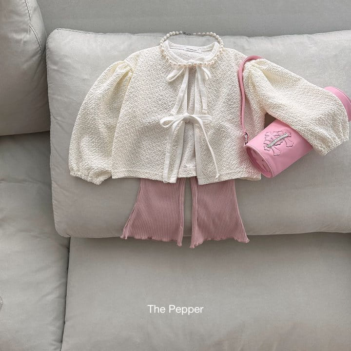 The Pepper - Korean Children Fashion - #kidsshorts - Ribbon Blouse