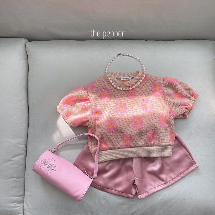 The Pepper - Korean Children Fashion - #minifashionista - Jacquard Puff Knit Tee with Mom - 3