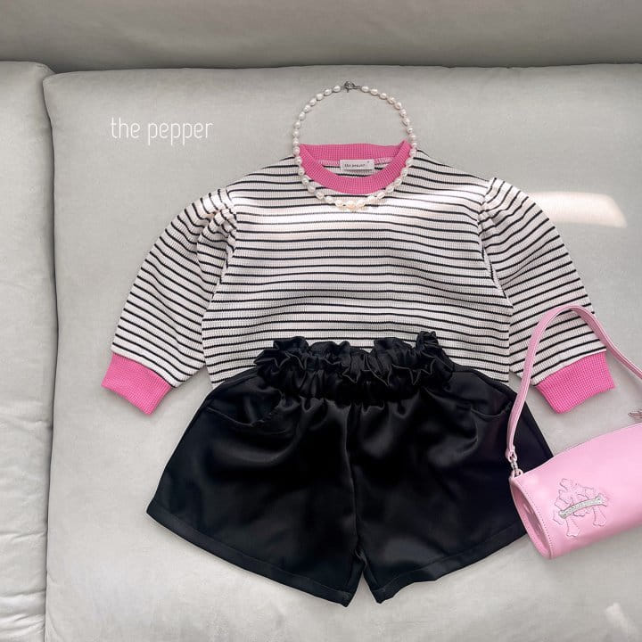 The Pepper - Korean Children Fashion - #prettylittlegirls - Stripes Waffle Sweatshirt with Mom - 5