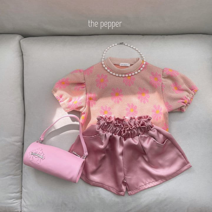 The Pepper - Korean Children Fashion - #minifashionista - Jacquard Puff Knit Tee with Mom - 4