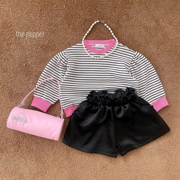 The Pepper - Korean Children Fashion - #stylishchildhood - Stripes Waffle Sweatshirt with Mom - 8