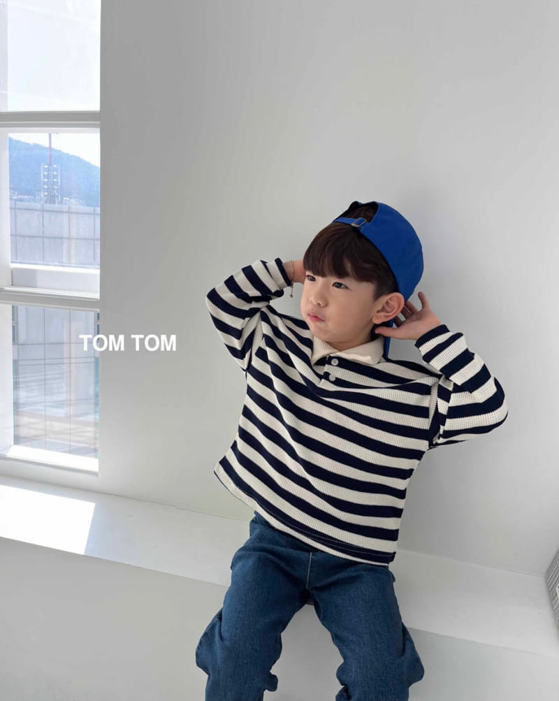 Tom Tom - Korean Children Fashion - #Kfashion4kids - Croiffle Collar Tee - 2