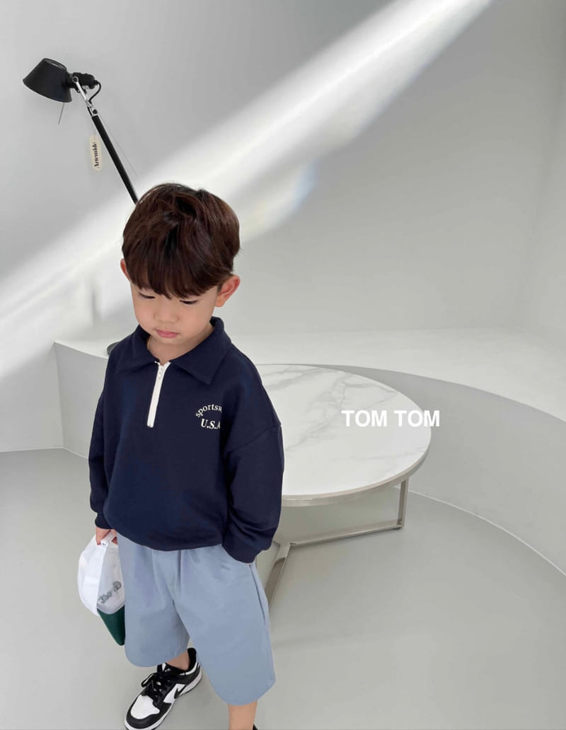 Tom Tom - Korean Children Fashion - #Kfashion4kids - USA Half Collar Sweatshirt