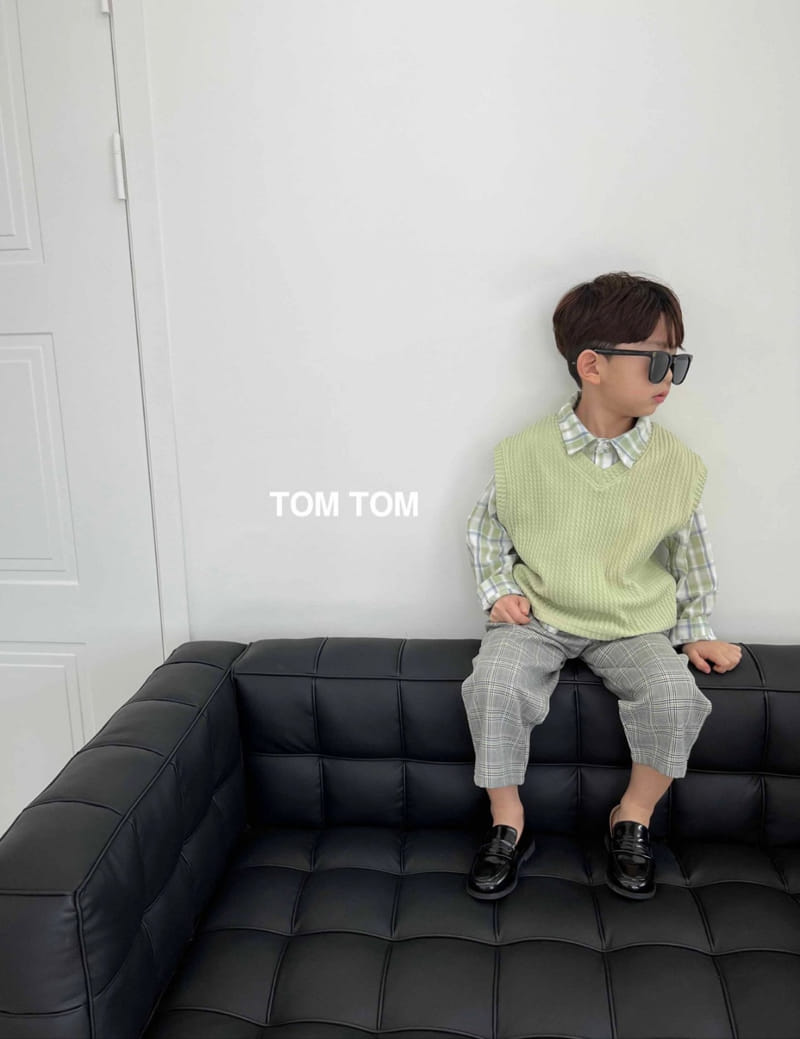 Tom Tom - Korean Children Fashion - #childofig - Jacquared Classic Vest