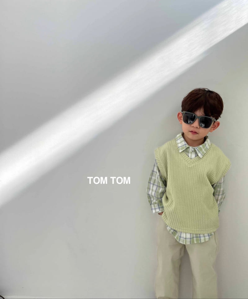 Tom Tom - Korean Children Fashion - #childofig - Jacquared Classic Vest - 2