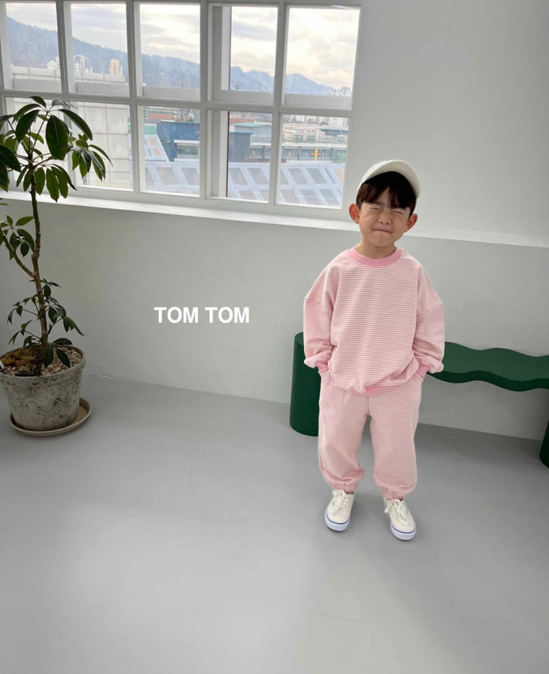 Tom Tom - Korean Children Fashion - #childofig - Pastel Stripes Top Bottom Set - 12