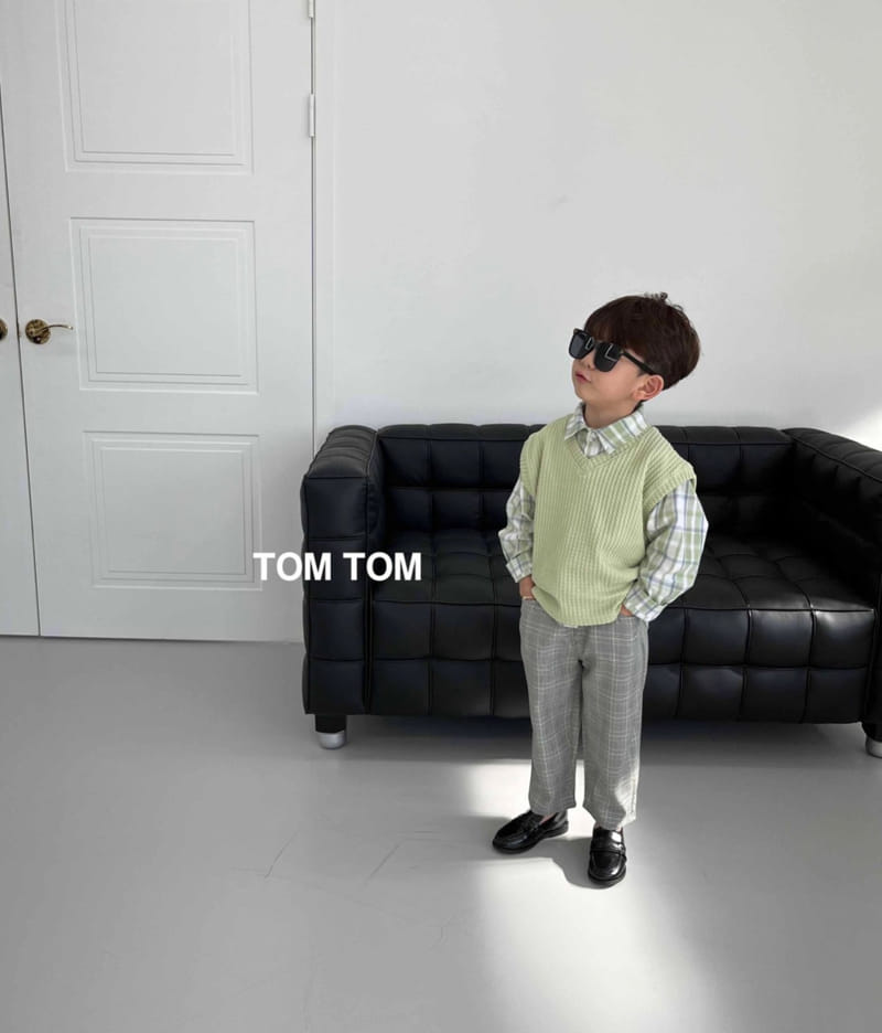 Tom Tom - Korean Children Fashion - #designkidswear - Check Pants