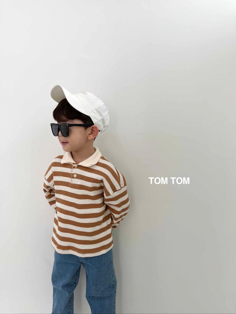 Tom Tom - Korean Children Fashion - #discoveringself - Croiffle Collar Tee - 11