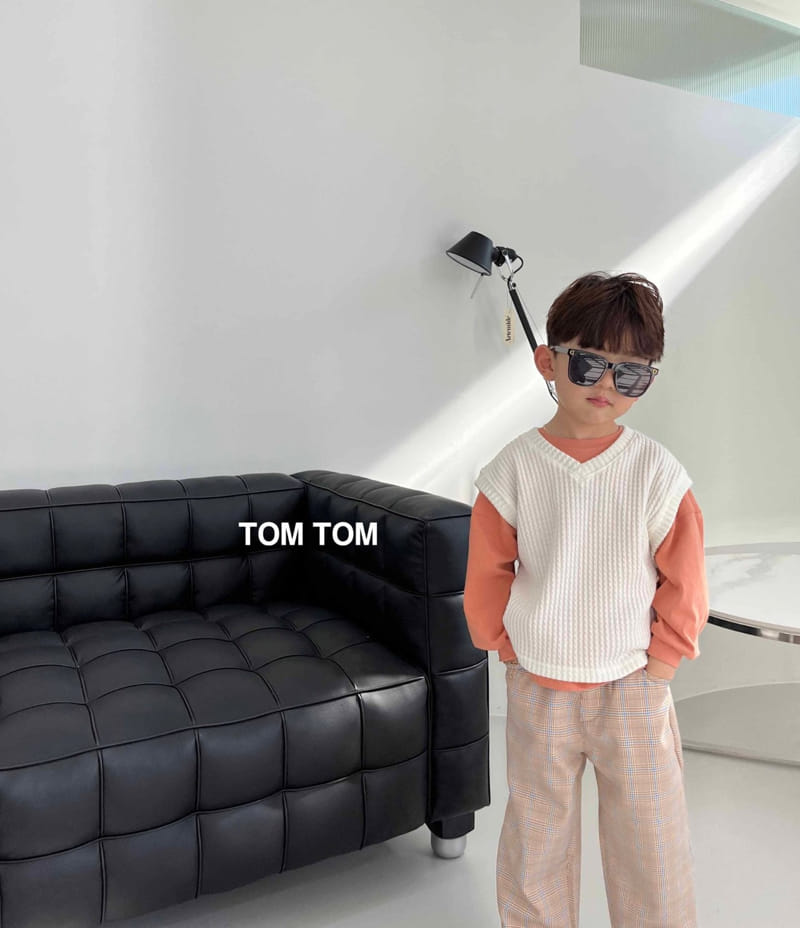 Tom Tom - Korean Children Fashion - #discoveringself - Jacquared Classic Vest - 5