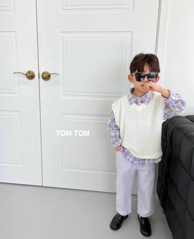 Tom Tom - Korean Children Fashion - #fashionkids - Jacquared Classic Vest - 6