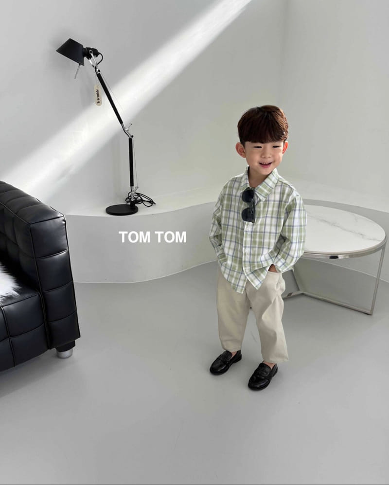 Tom Tom - Korean Children Fashion - #kidsshorts - Friends Check Shirt