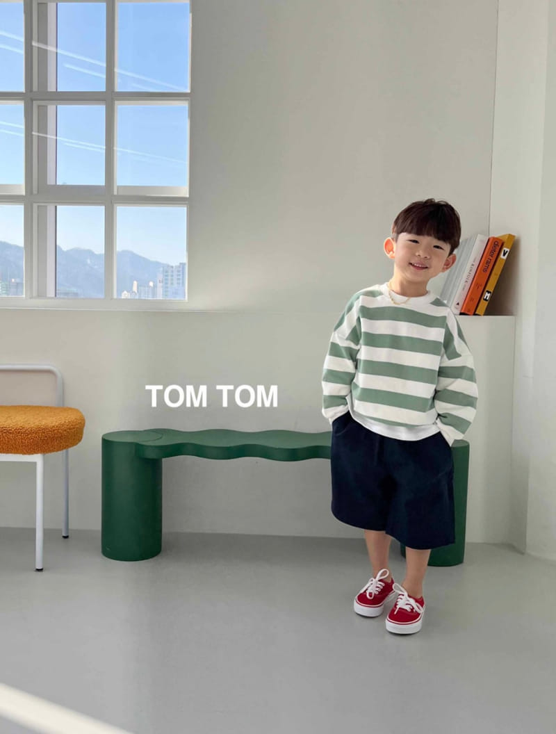 Tom Tom - Korean Children Fashion - #kidsshorts - Soft Stripes Sweatshirt - 10