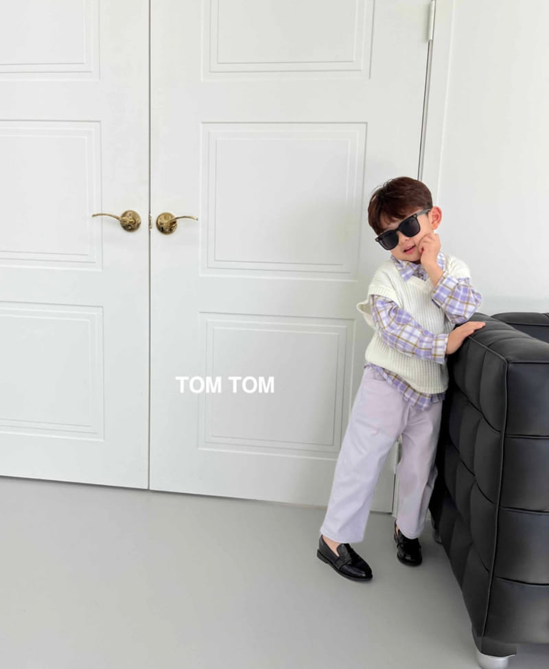 Tom Tom - Korean Children Fashion - #kidsshorts - Jacquared Classic Vest - 7