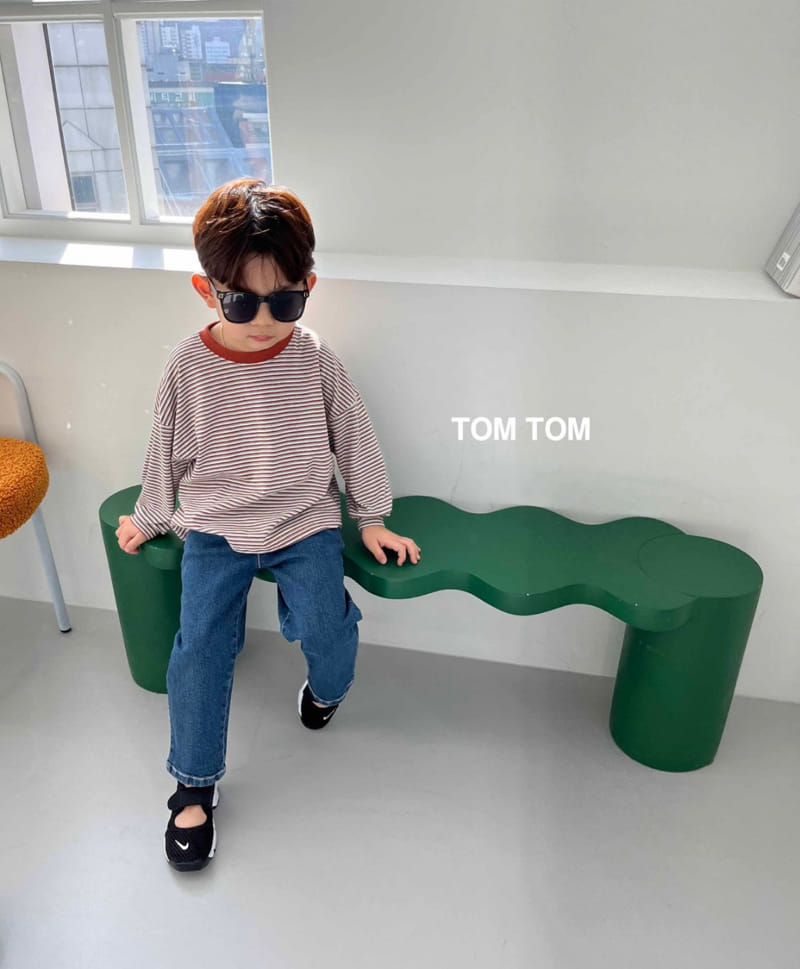 Tom Tom - Korean Children Fashion - #kidzfashiontrend - Natural Stripes Tee - 10