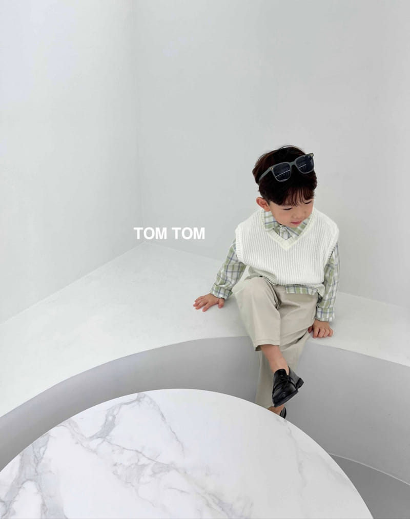 Tom Tom - Korean Children Fashion - #kidzfashiontrend - Jacquared Classic Vest - 9