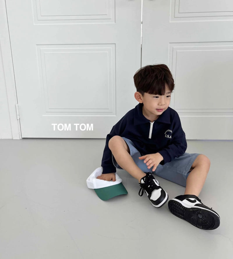 Tom Tom - Korean Children Fashion - #littlefashionista - USA Half Collar Sweatshirt - 2