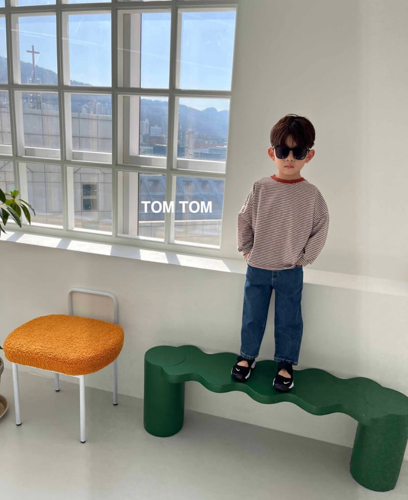 Tom Tom - Korean Children Fashion - #littlefashionista - Natural Stripes Tee - 12
