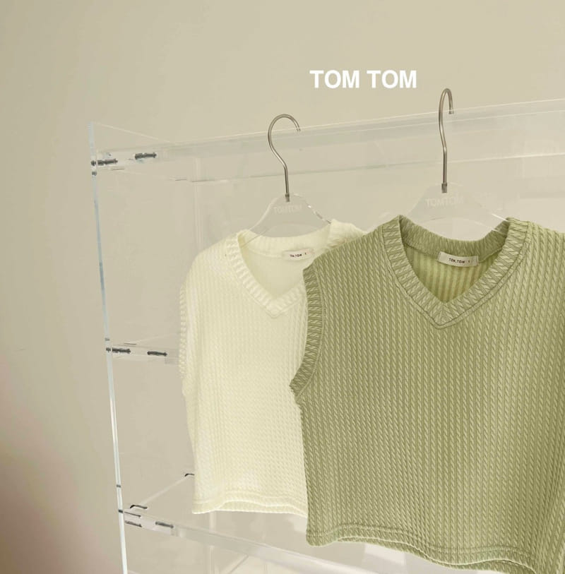 Tom Tom - Korean Children Fashion - #littlefashionista - Jacquared Classic Vest - 11