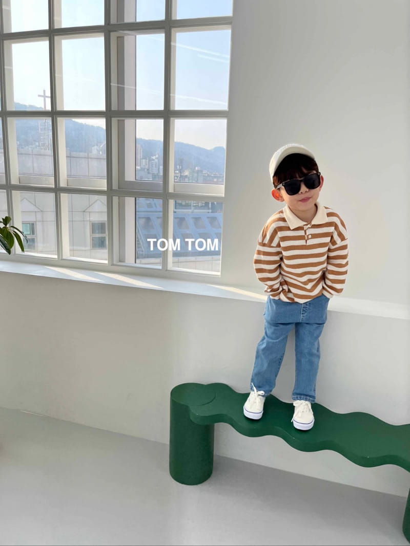 Tom Tom - Korean Children Fashion - #littlefashionista - Croiffle Collar Tee - 4