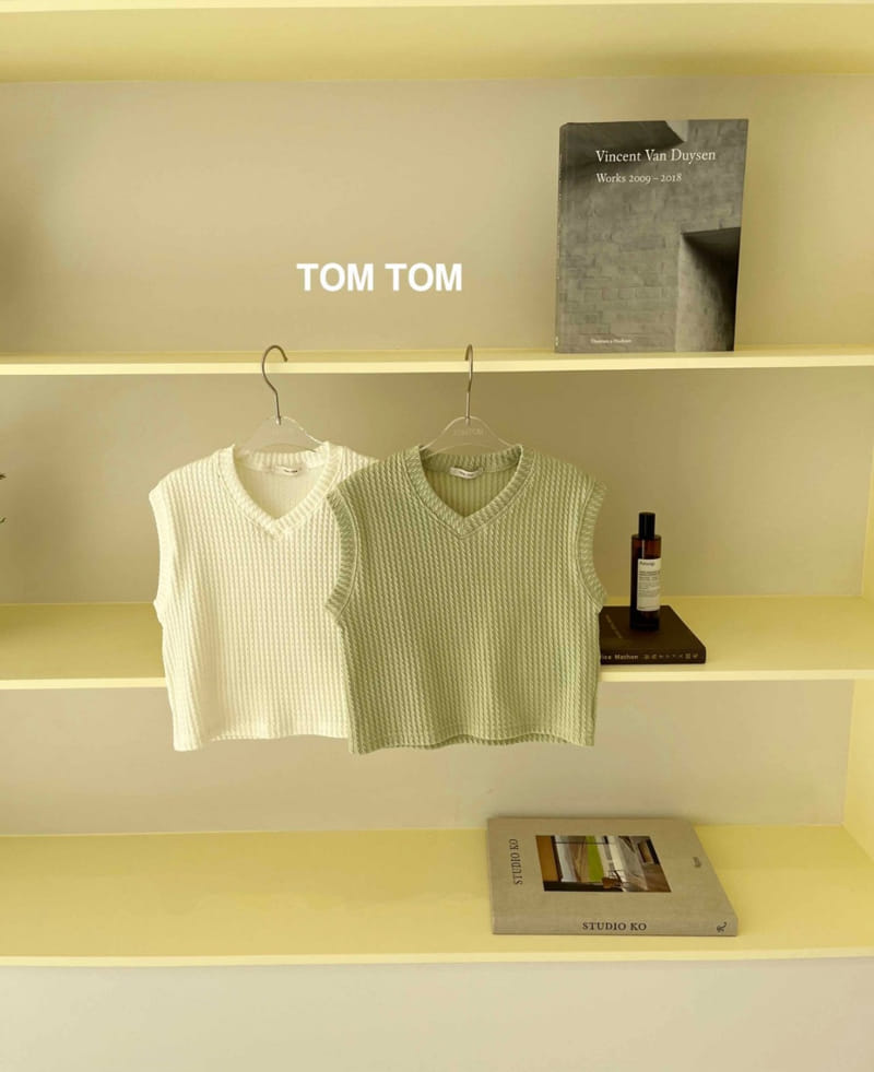 Tom Tom - Korean Children Fashion - #magicofchildhood - Jacquared Classic Vest - 12