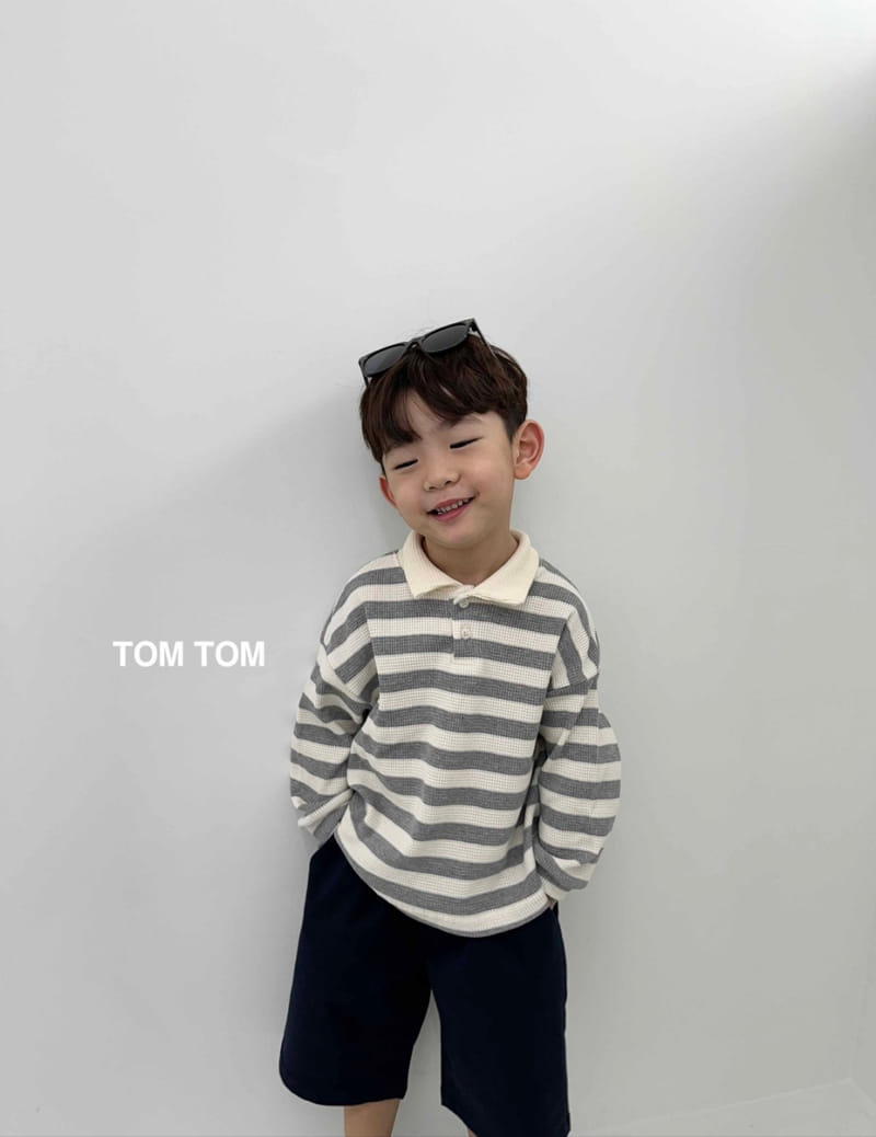 Tom Tom - Korean Children Fashion - #minifashionista - Croiffle Collar Tee - 5