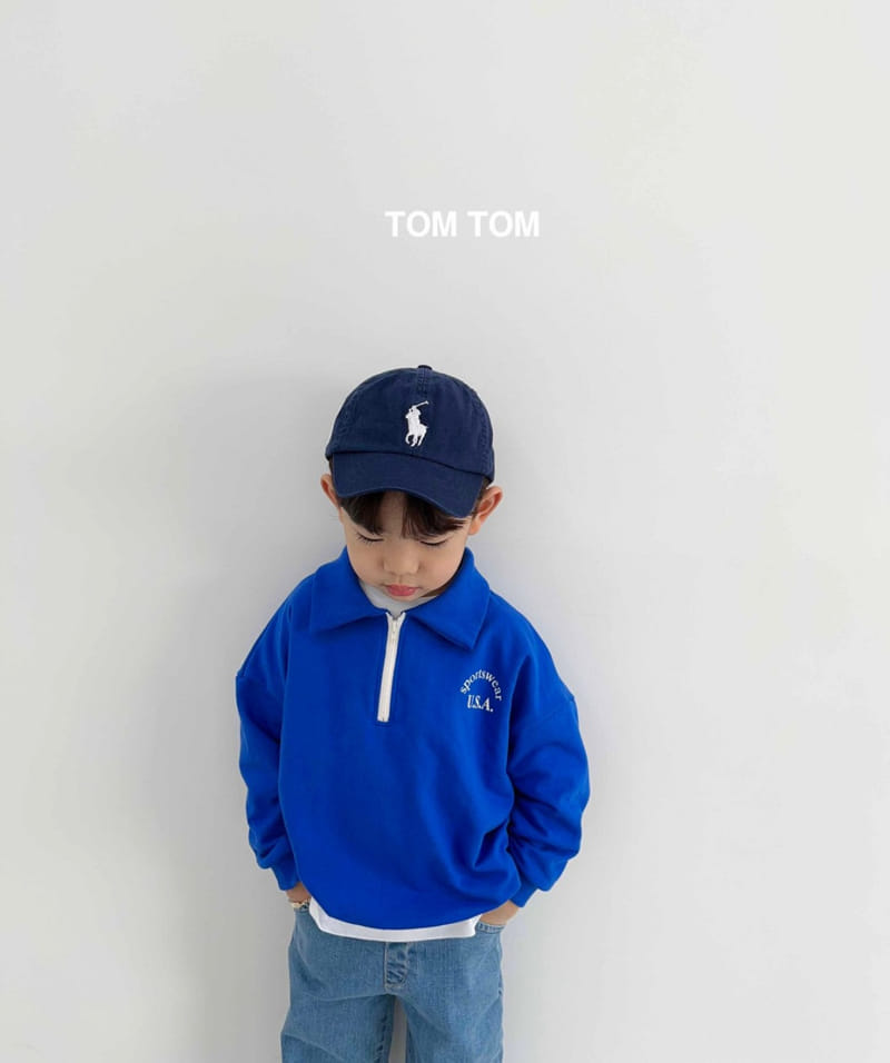 Tom Tom - Korean Children Fashion - #magicofchildhood - USA Half Collar Sweatshirt - 4