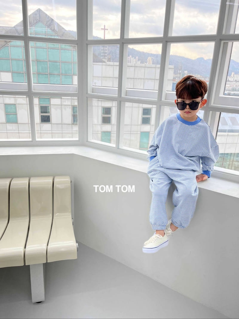 Tom Tom - Korean Children Fashion - #stylishchildhood - Pastel Stripes Top Bottom Set - 11